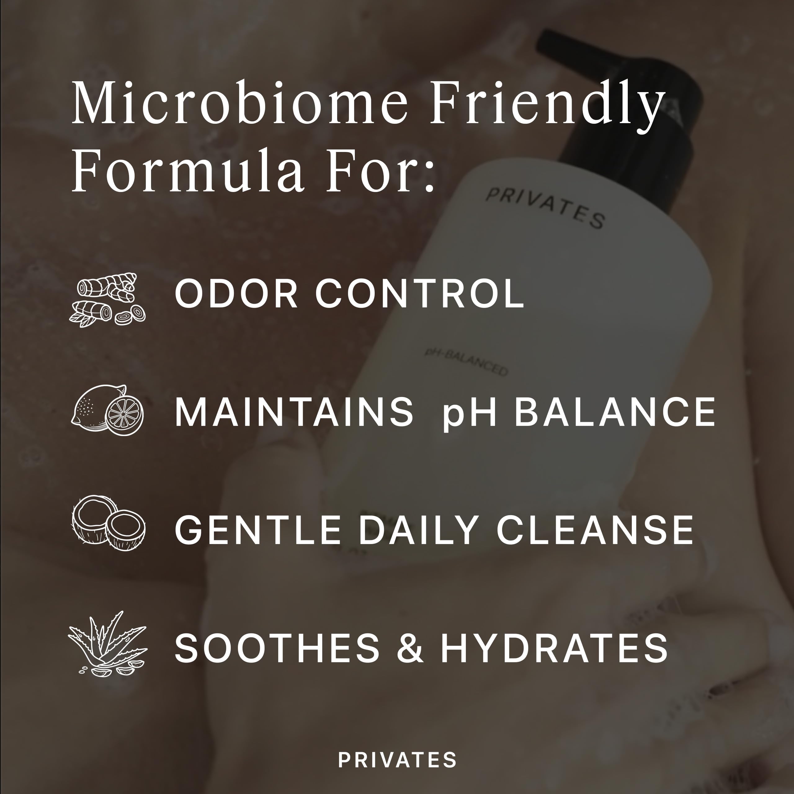 Fragrance-Free PRIVATES intimate wash packaging
