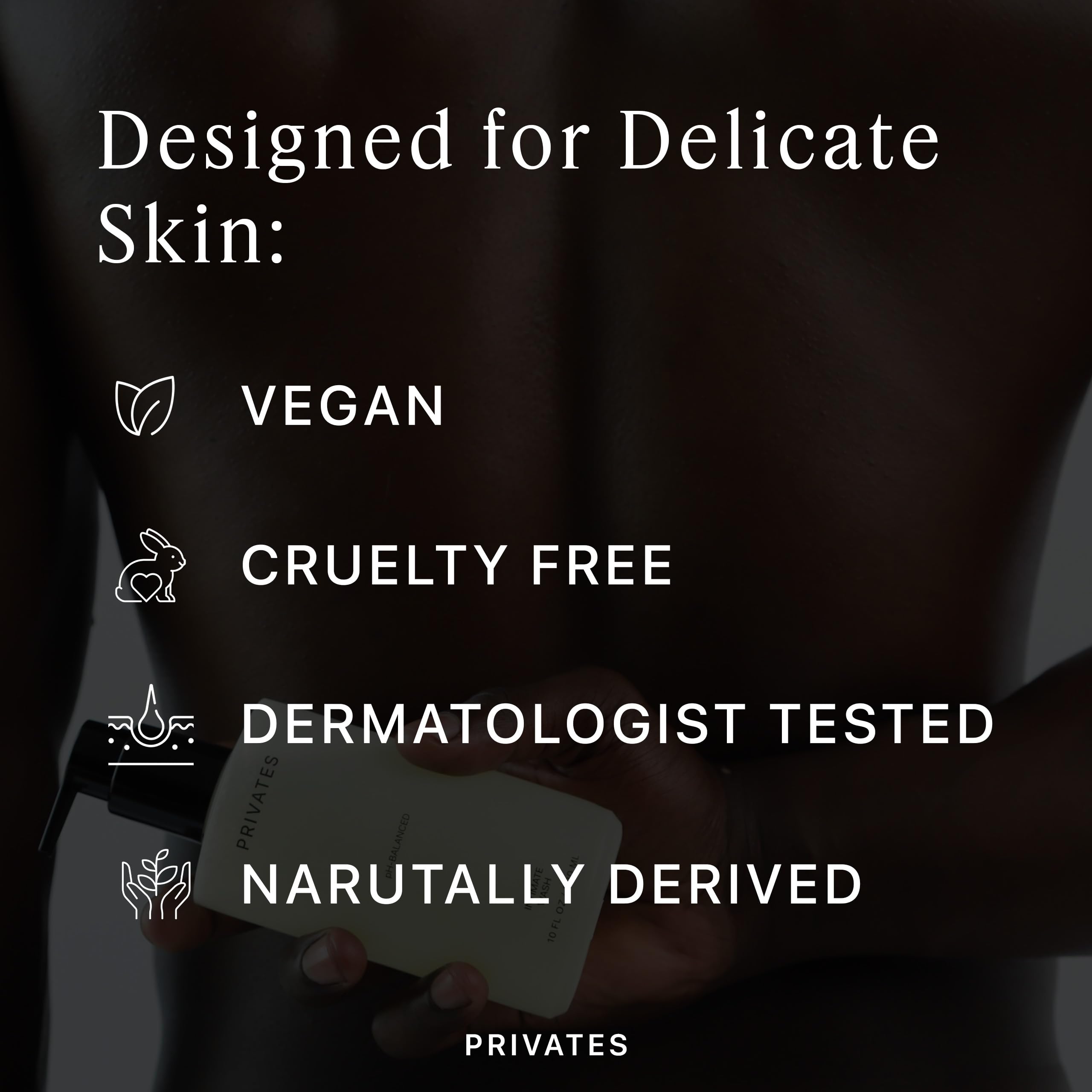 Microbiome-Friendly PRIVATES intimate wash packaging