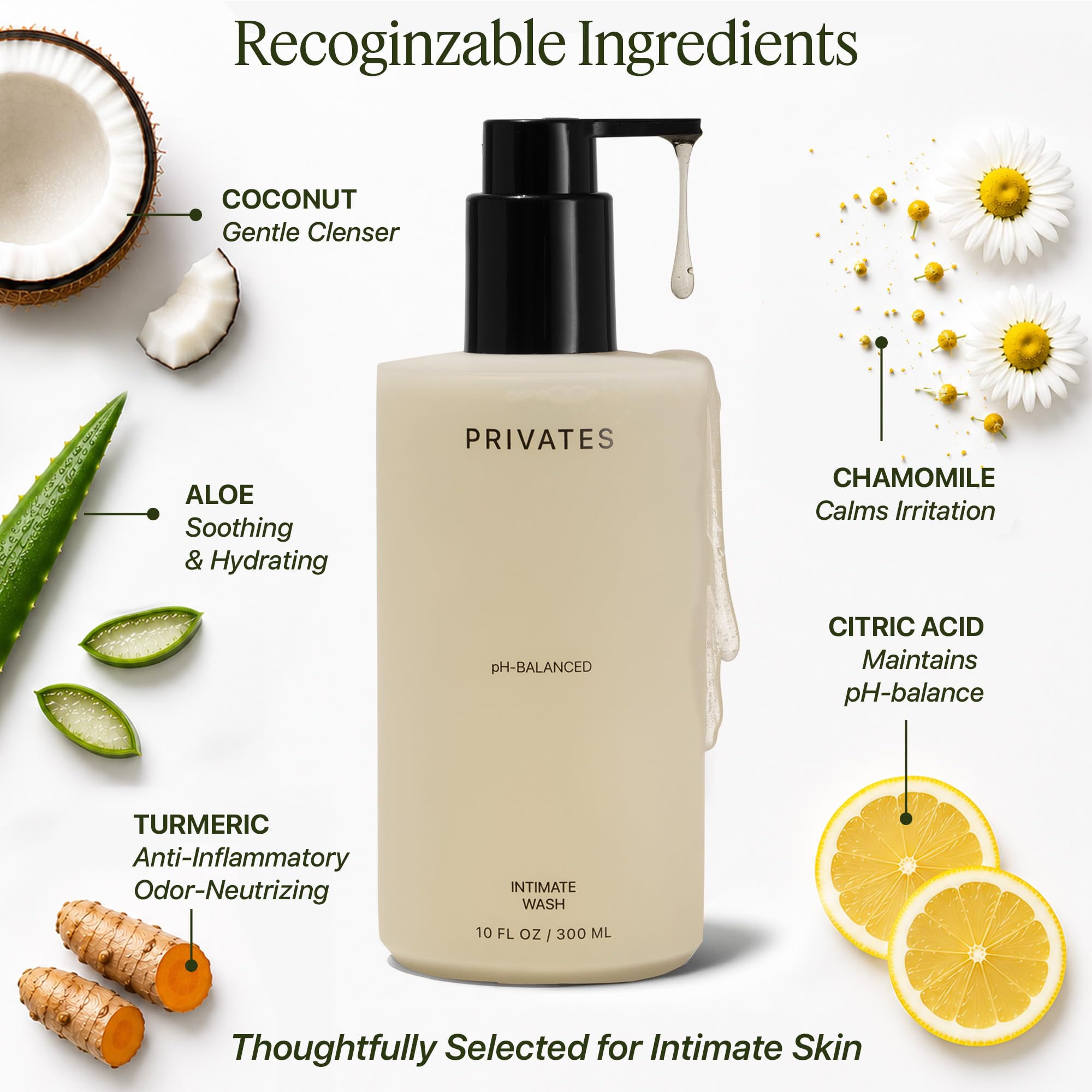 Sulfate-free PRIVATES intimate wash for sensitive skin