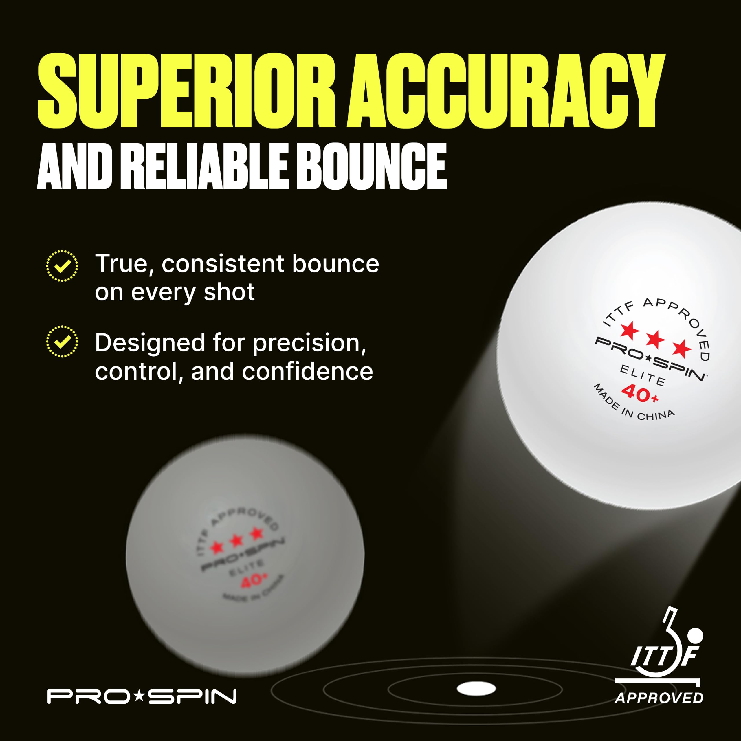Professional quality ping pong balls for serious players