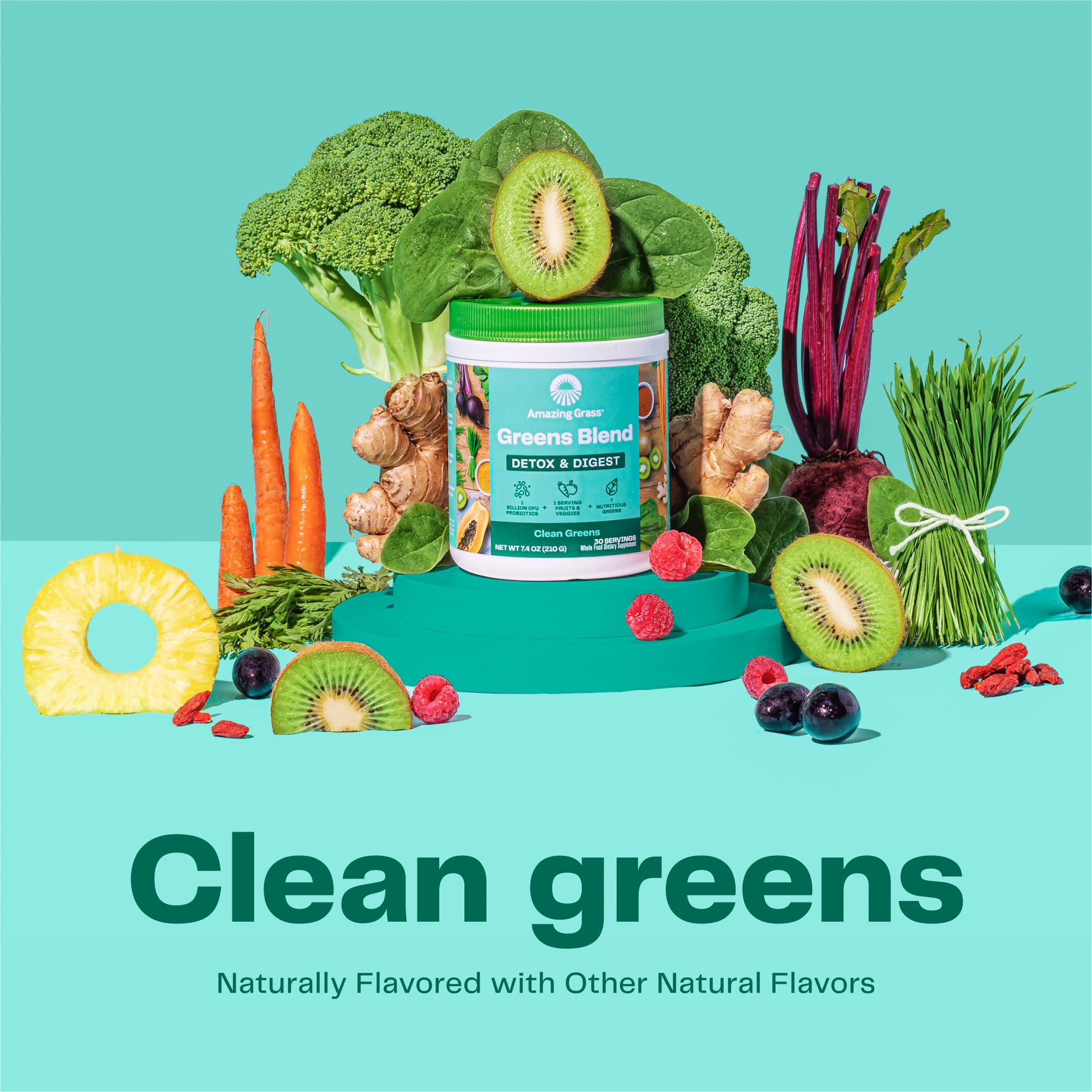 Probiotic claim 1 billion on packaging of Amazing Grass Greens Blend