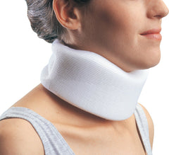 ProCare low contour cervical collar neck brace for short-neck wearers with cotton stockinette cover