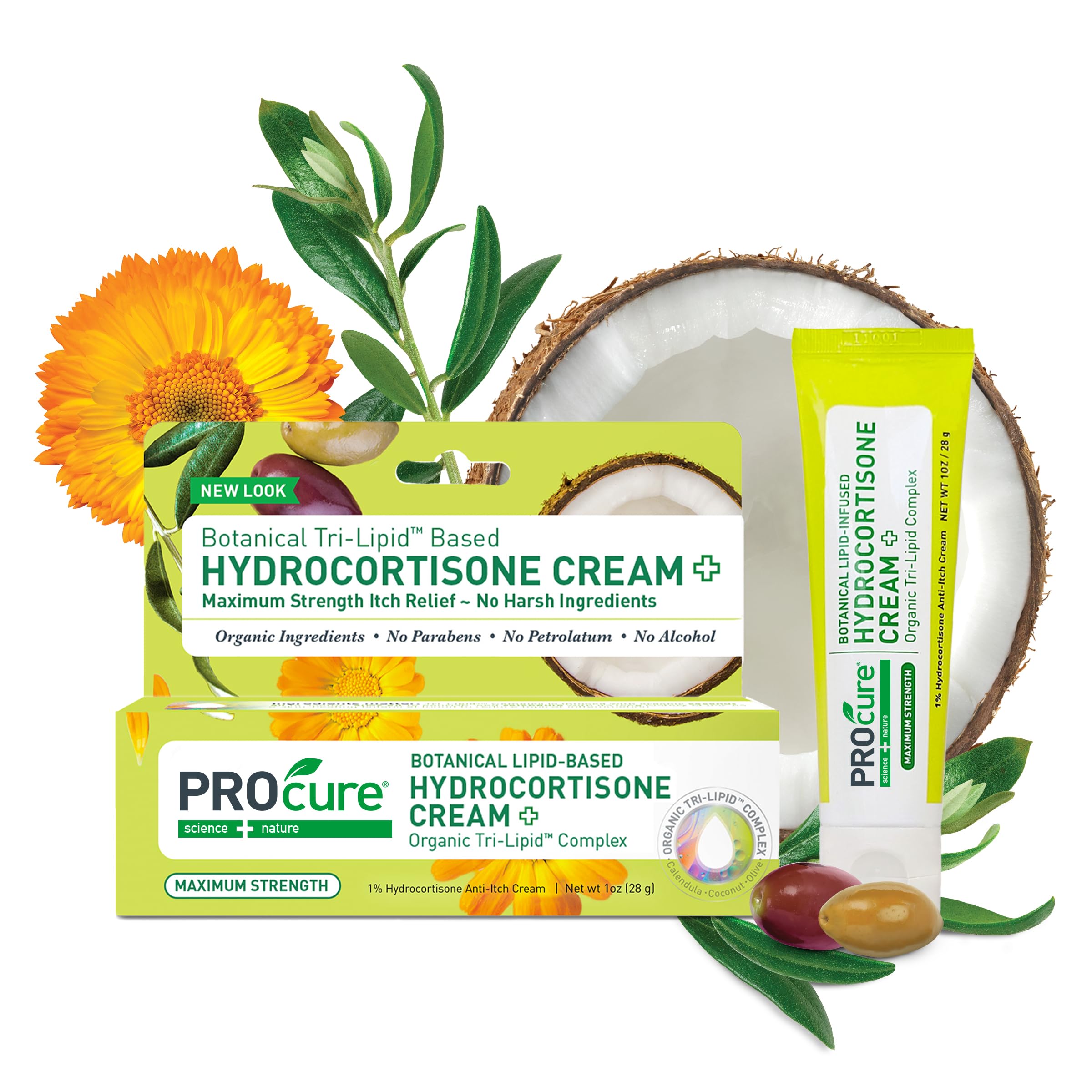 PROcure Coconut Oil Hydrocortisone Cream 1% box