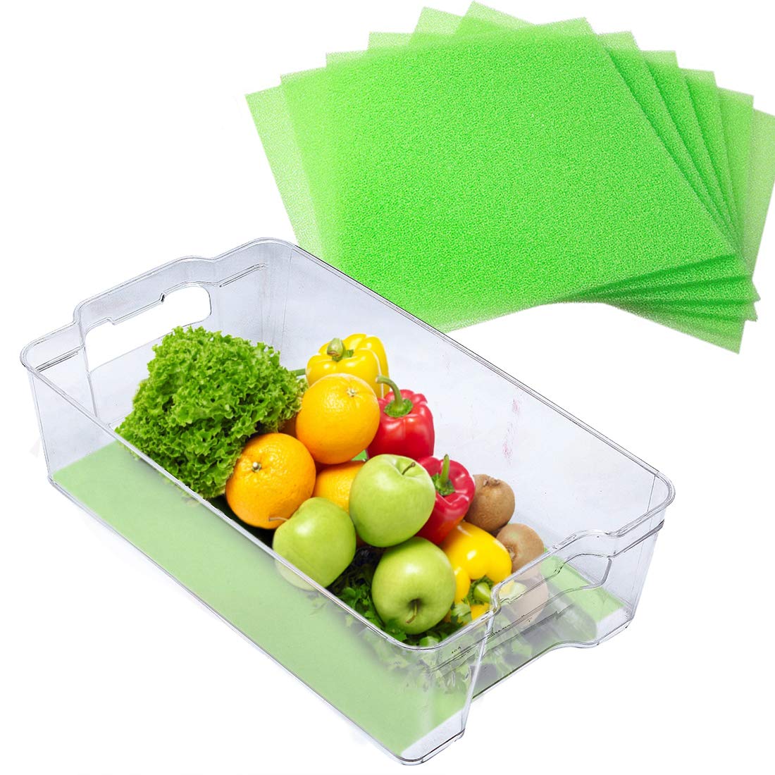 Dualplex 6 pack refrigerator drawer liners for storage