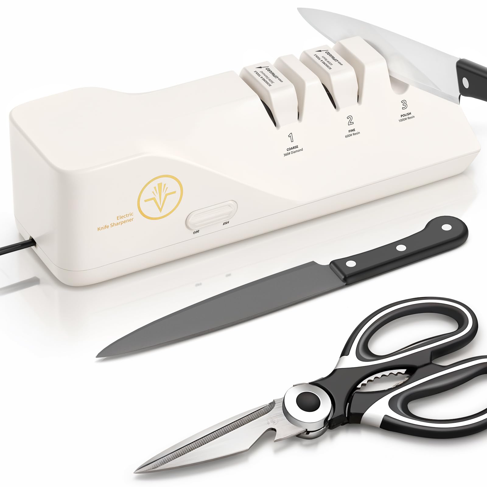Professional Electric Knife Sharpener with 100% Diamond Abrasives