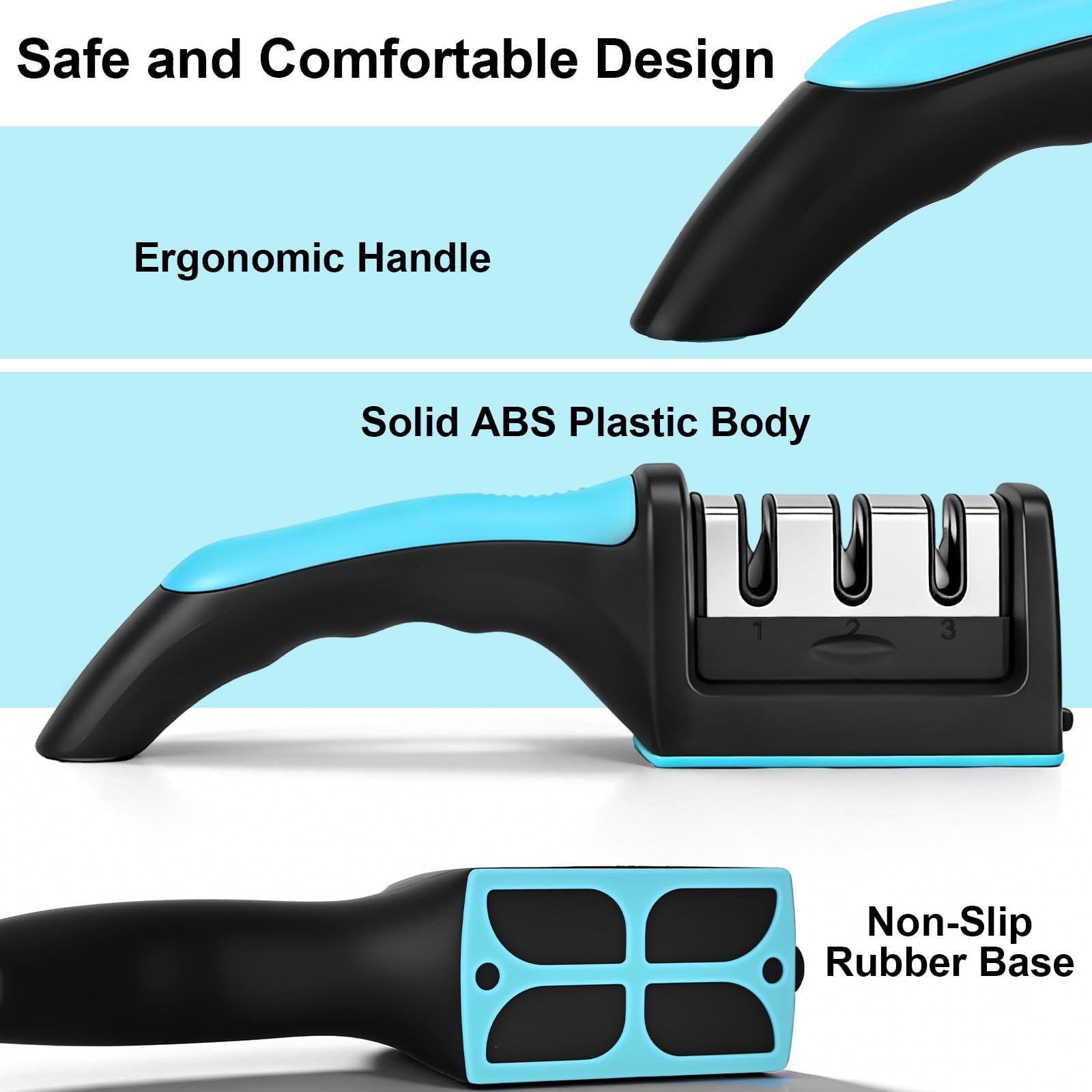 Professional repair stage highlighted on sharpener