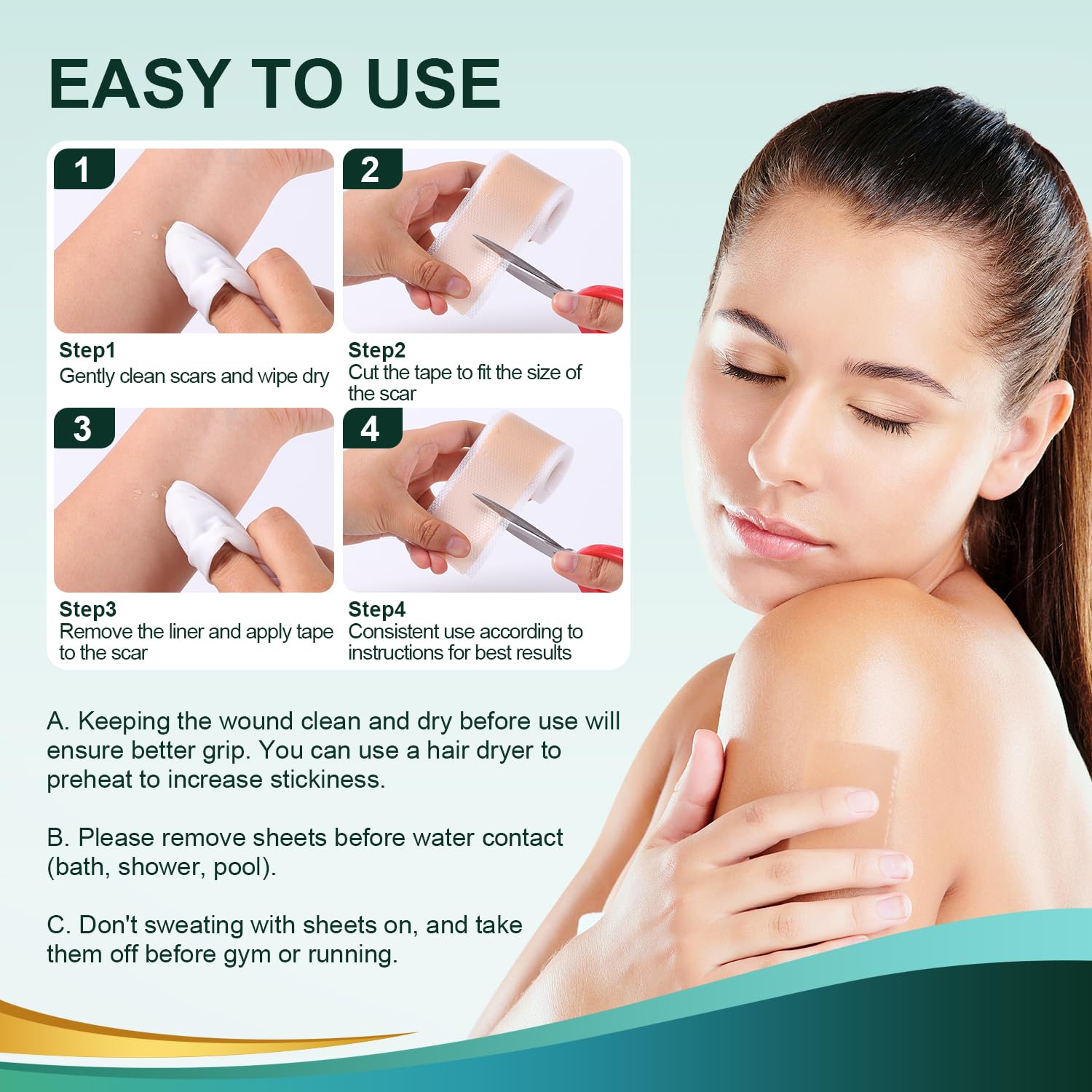 Professional scar removal treatment packaging image