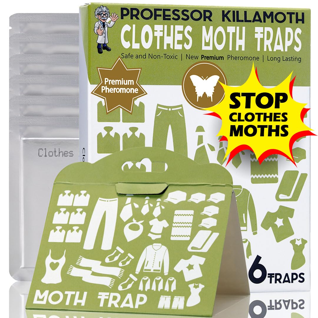 Professor Killamoth Clothes Moth Traps label closeup