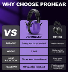 PROHEAR 038 28dB noise reduction label on earmuffs