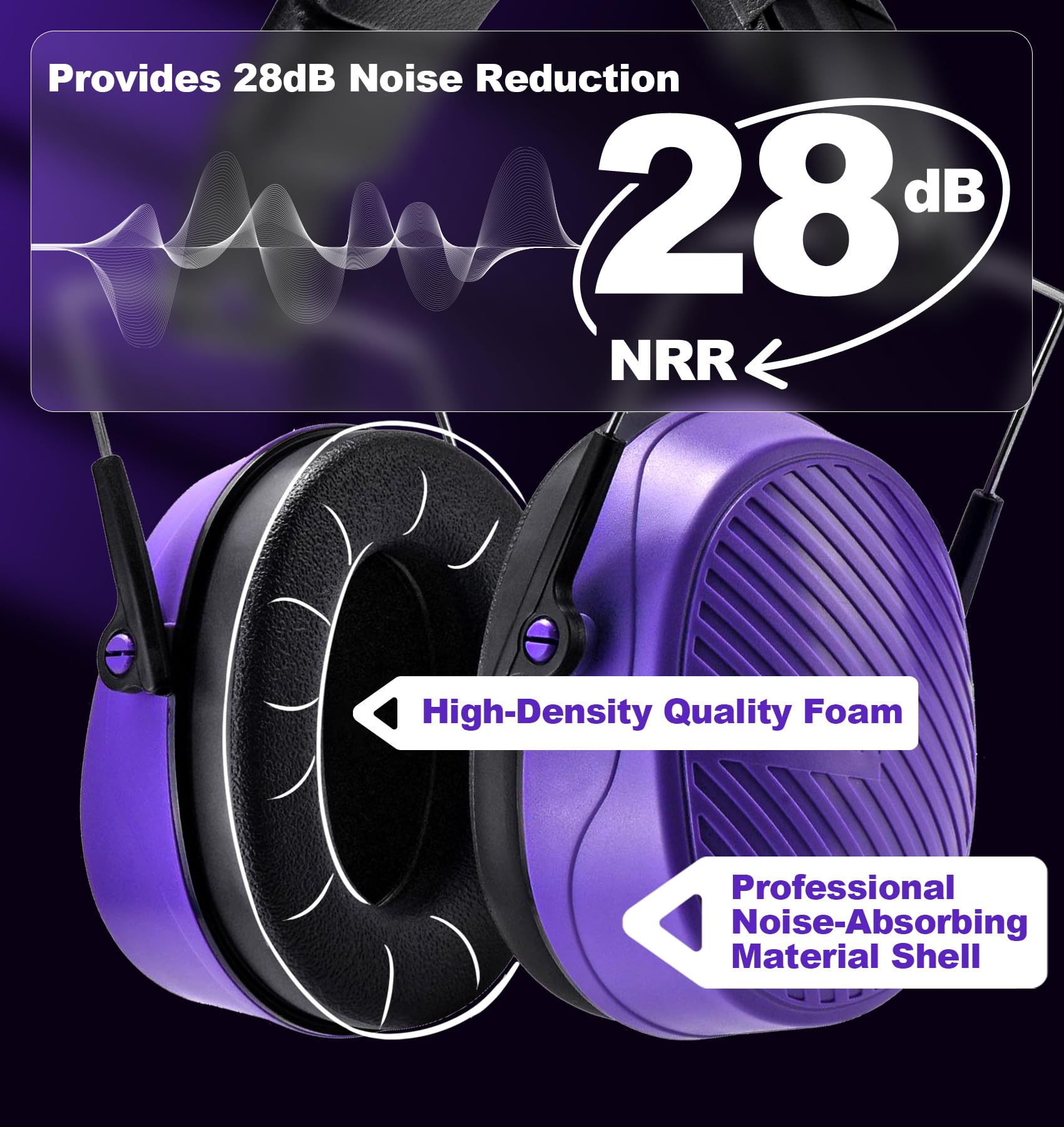 PROHEAR 038 purple foldable headset
