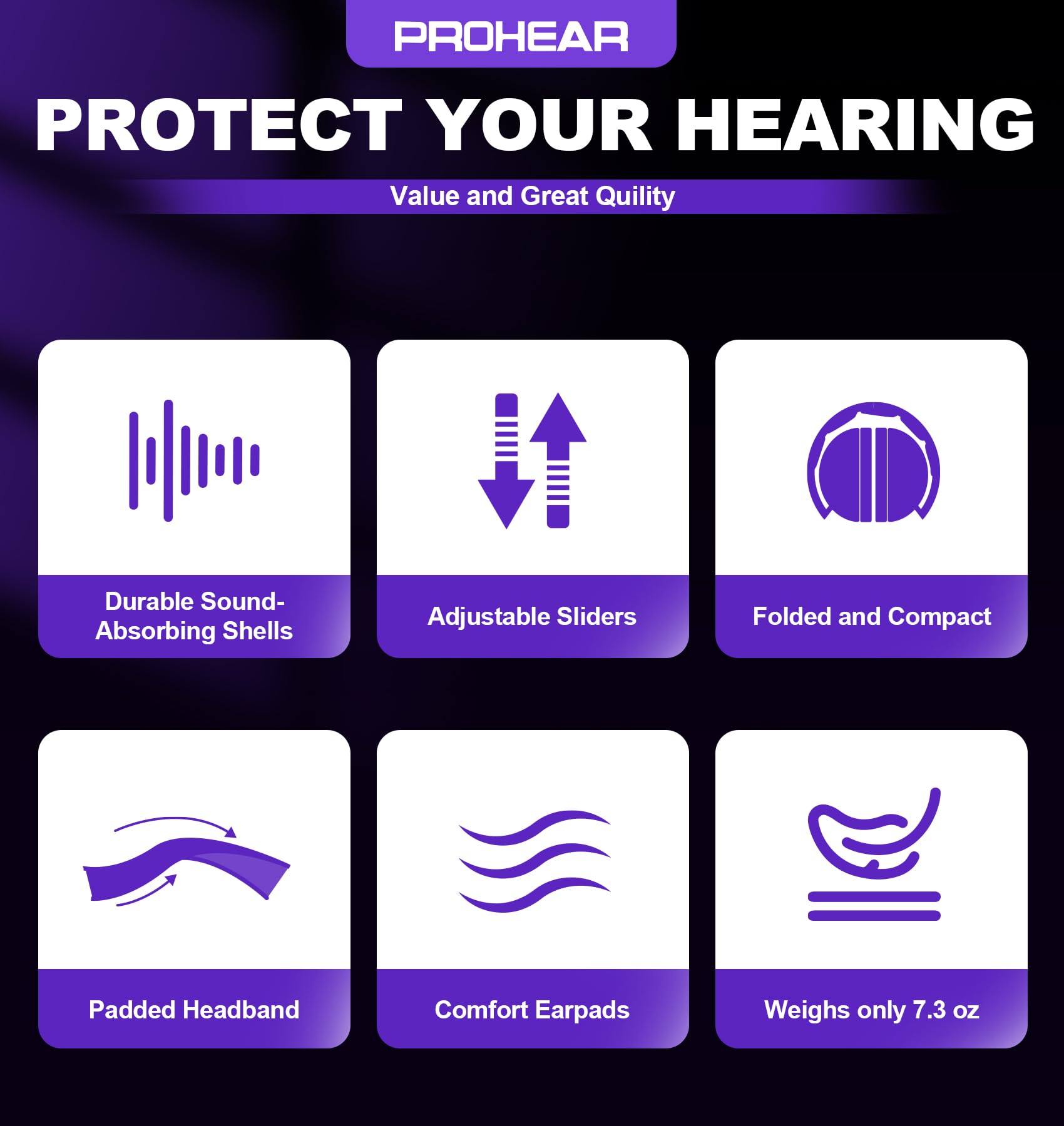 PROHEAR 038 soft ear cushions for comfortable wear