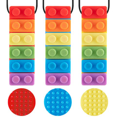 Promax sensory chew necklaces 3 pack rainbow color for kids