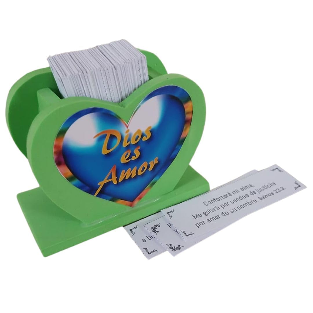 Promesas de Dios Tarjetas caja en forma de corazón y tarjetas