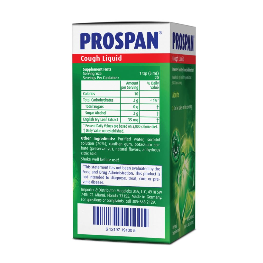 No added sugar cough syrup Prospan EA575 adults 100mL