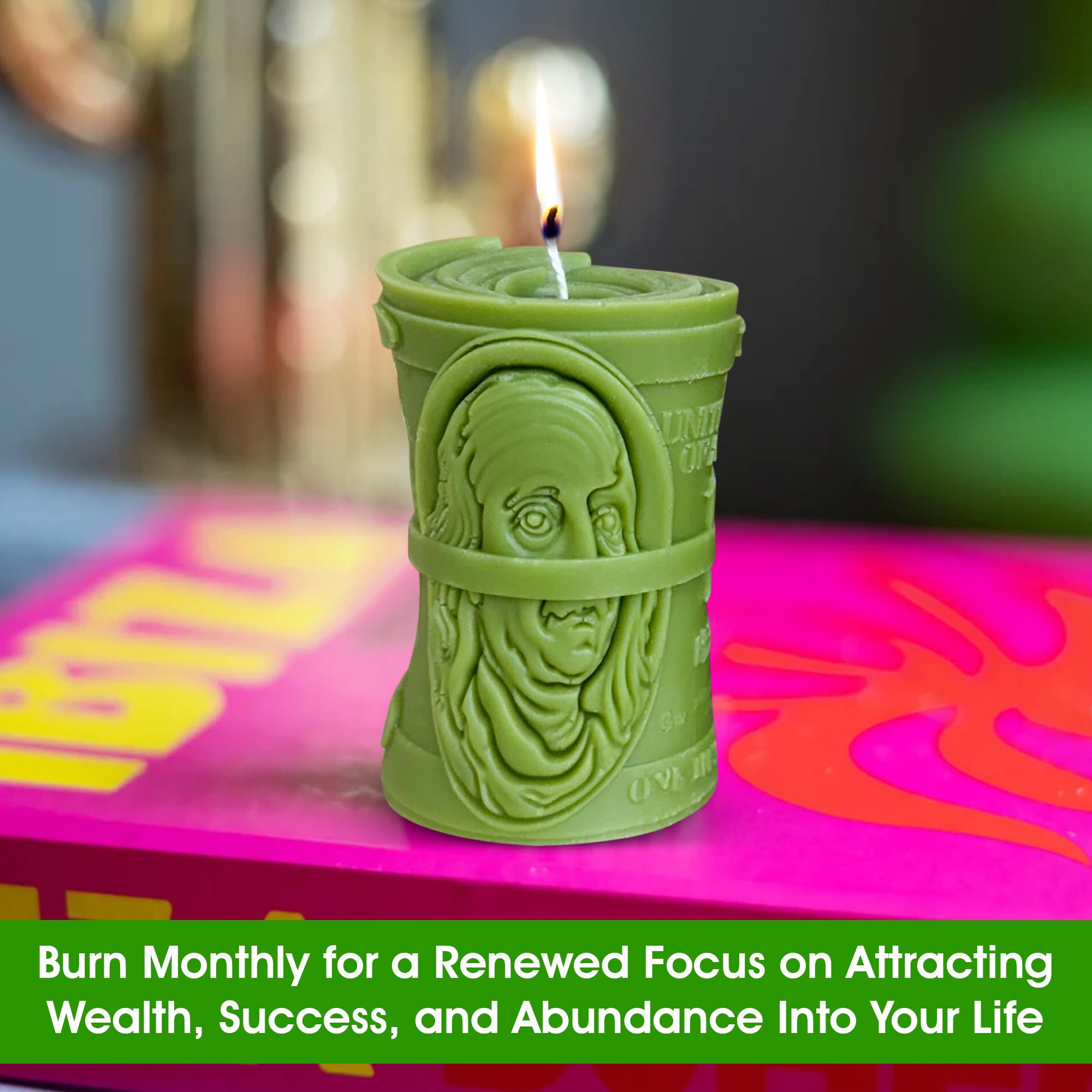 Sage of Success scented Money Roll Candle for prosperity
