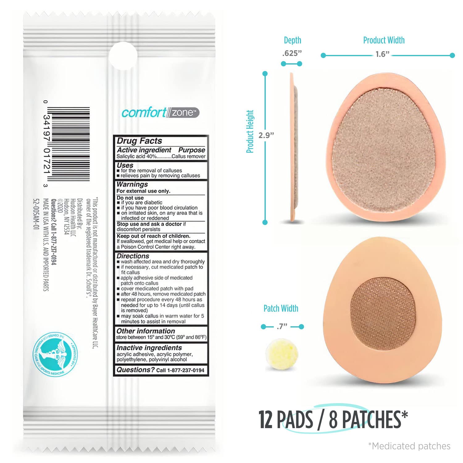 Protective pads for callus patch kit