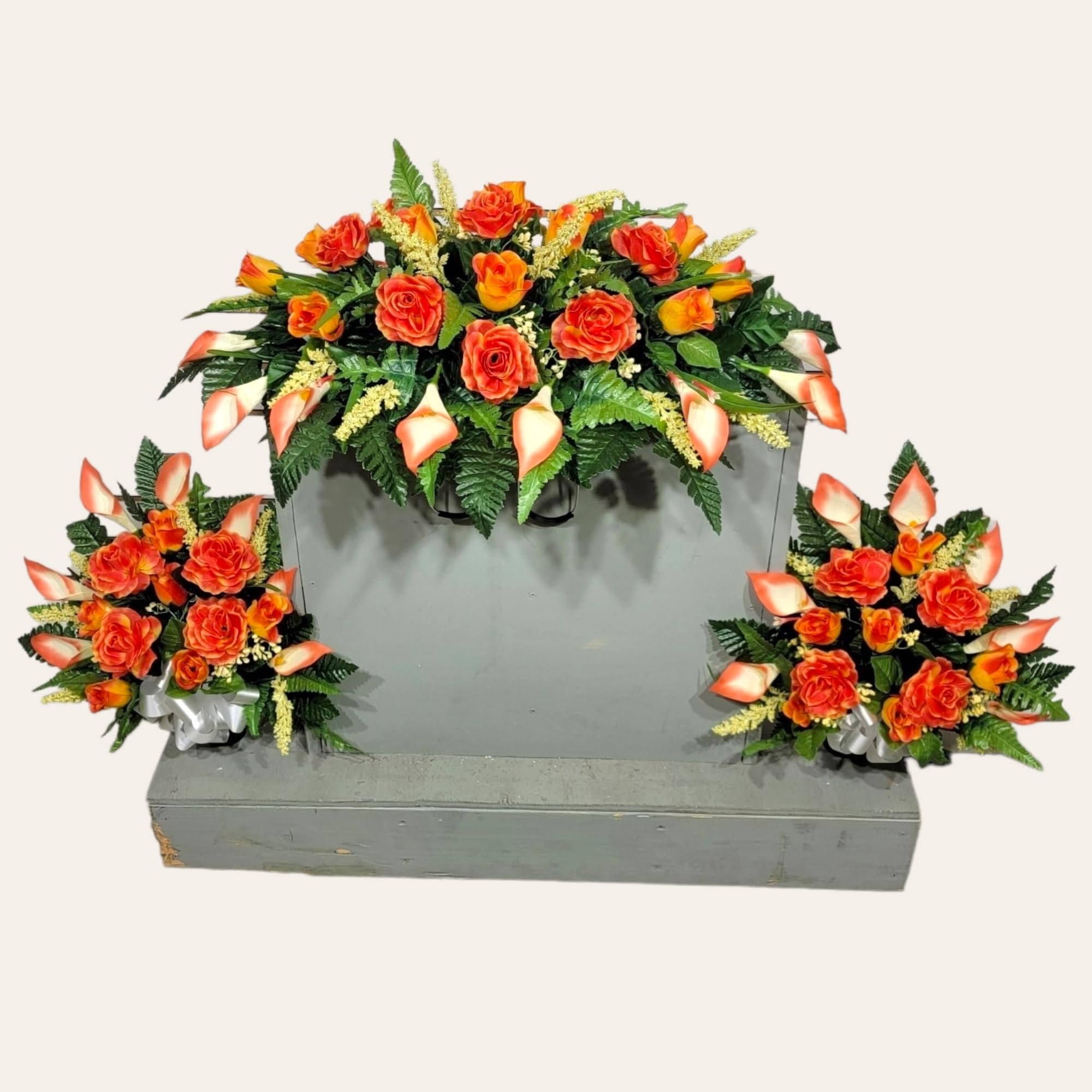 handmade memorial arrangement by floral designers