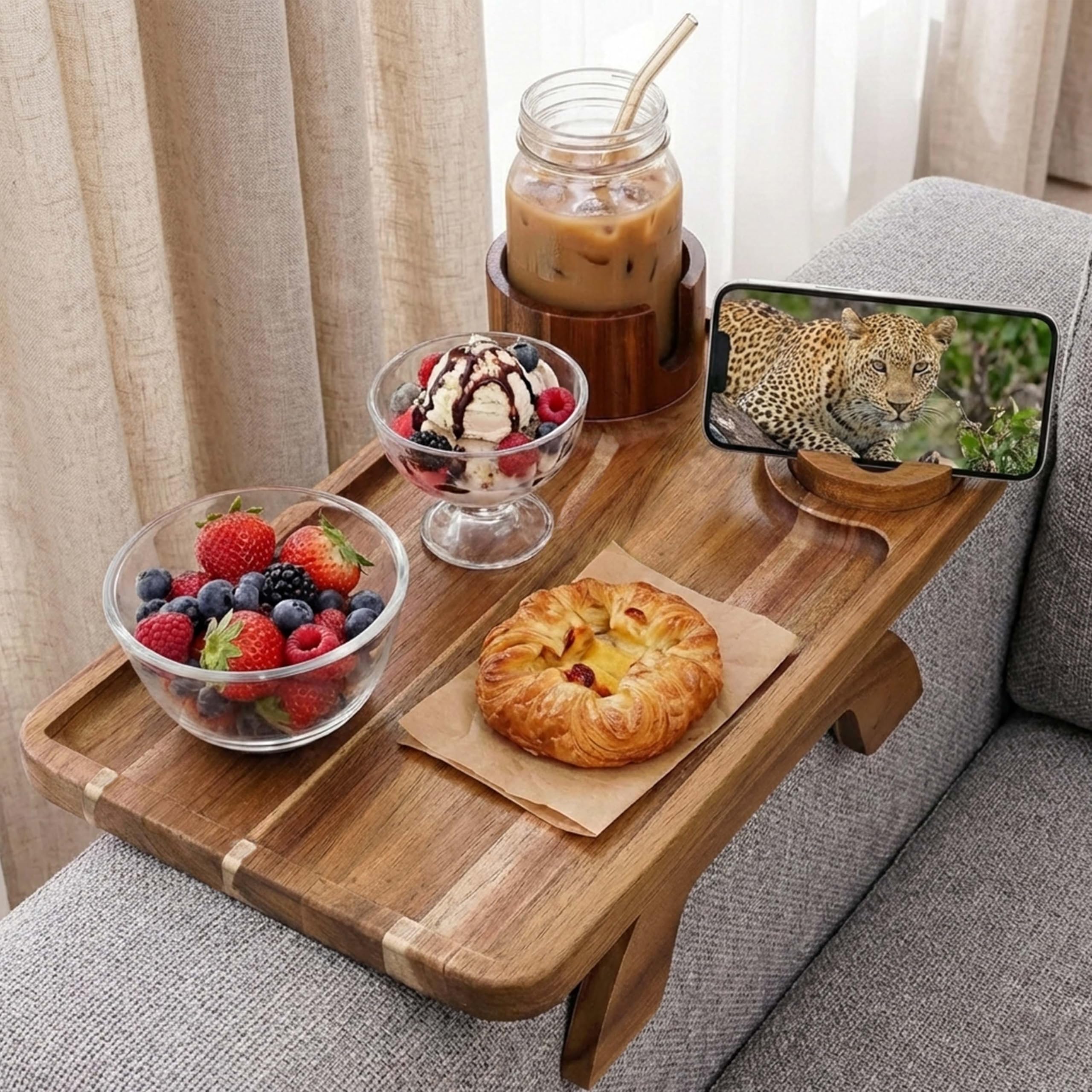 Protects furniture from spills and water rings on armrest