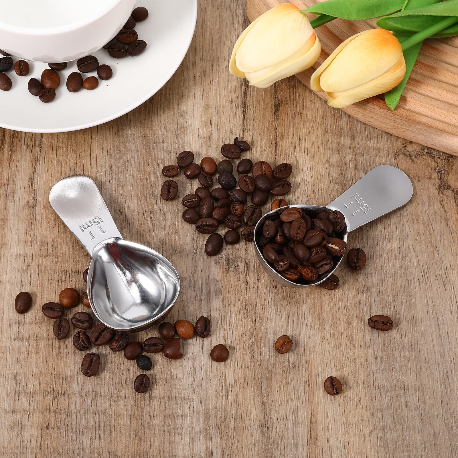 Versatile spoon for coffee tea leaves flour spices and protein powder