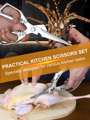 Heavy duty poultry shears for meat prep