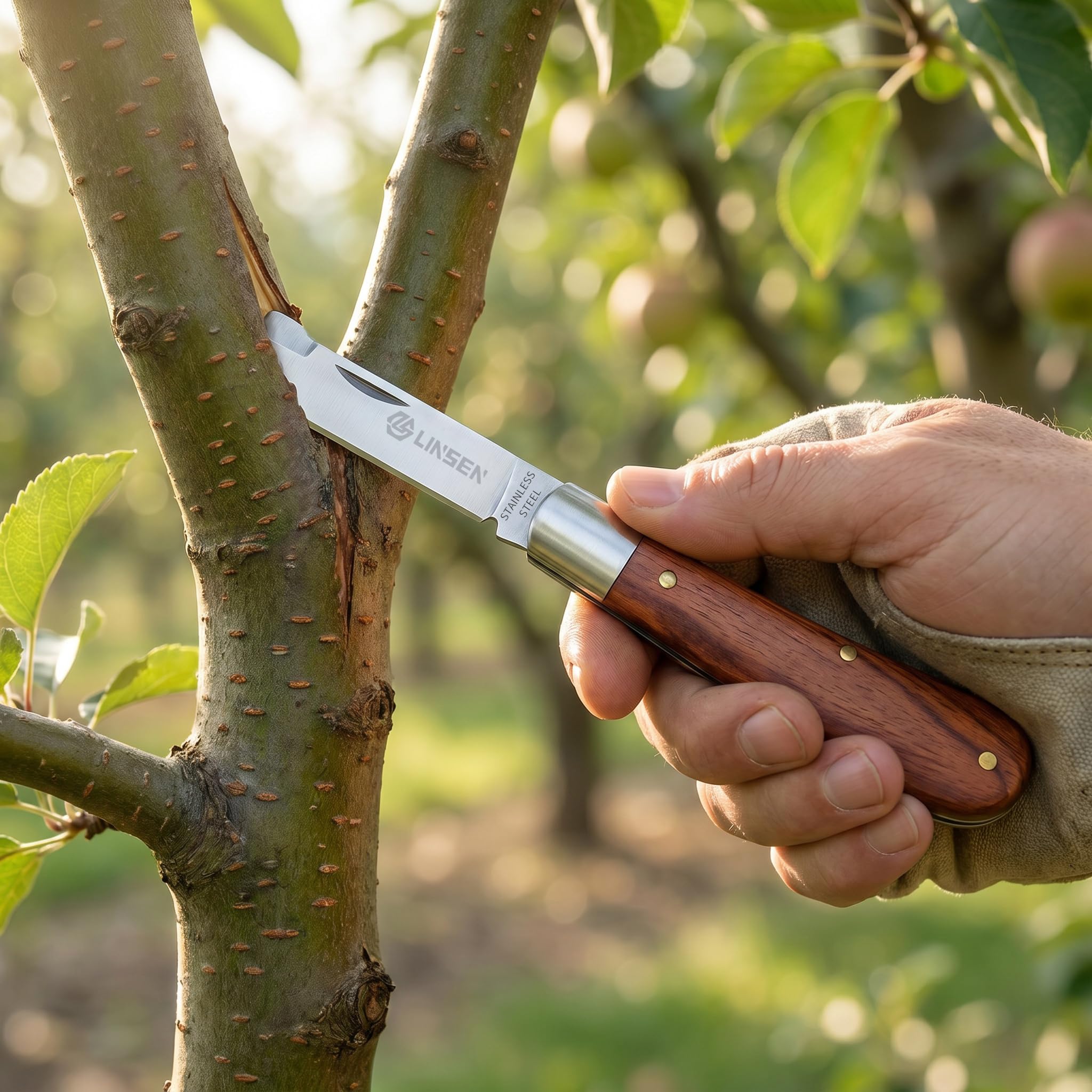 Professional grafting knife for gardeners and nursery pros