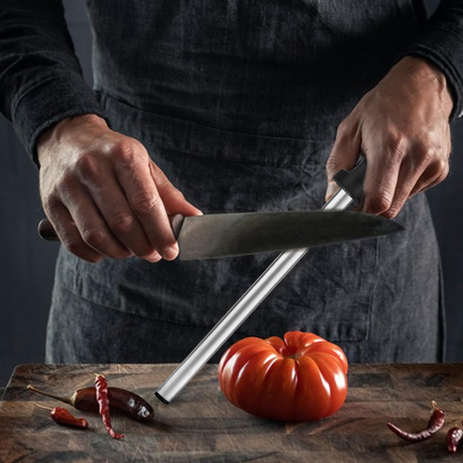 12 inch honing rod for chef knives and kitchen blades