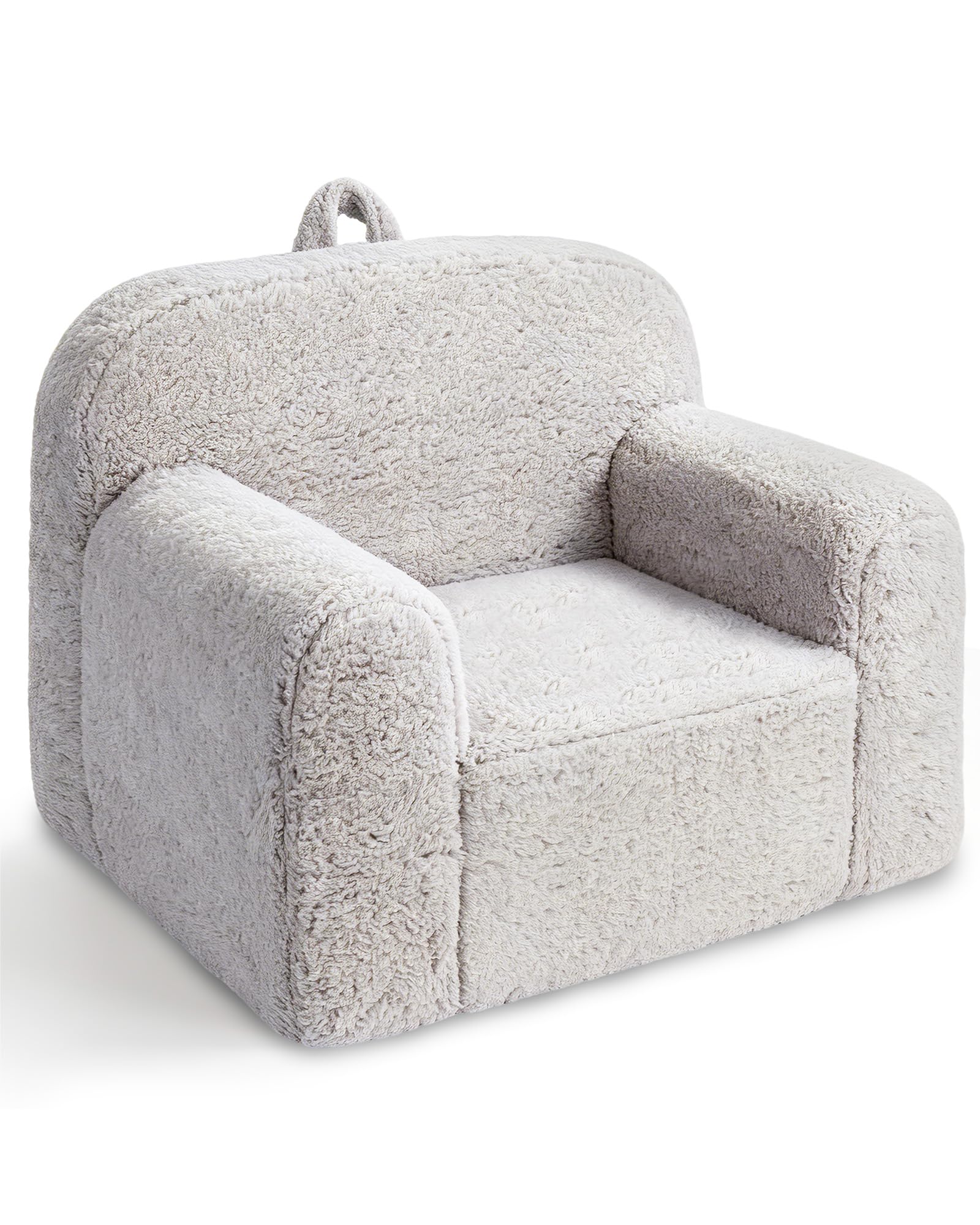 Pterying 23 inch kids chair with fluffy sherpa cover