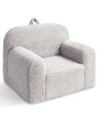 Pterying 23 inch kids chair with fluffy sherpa cover