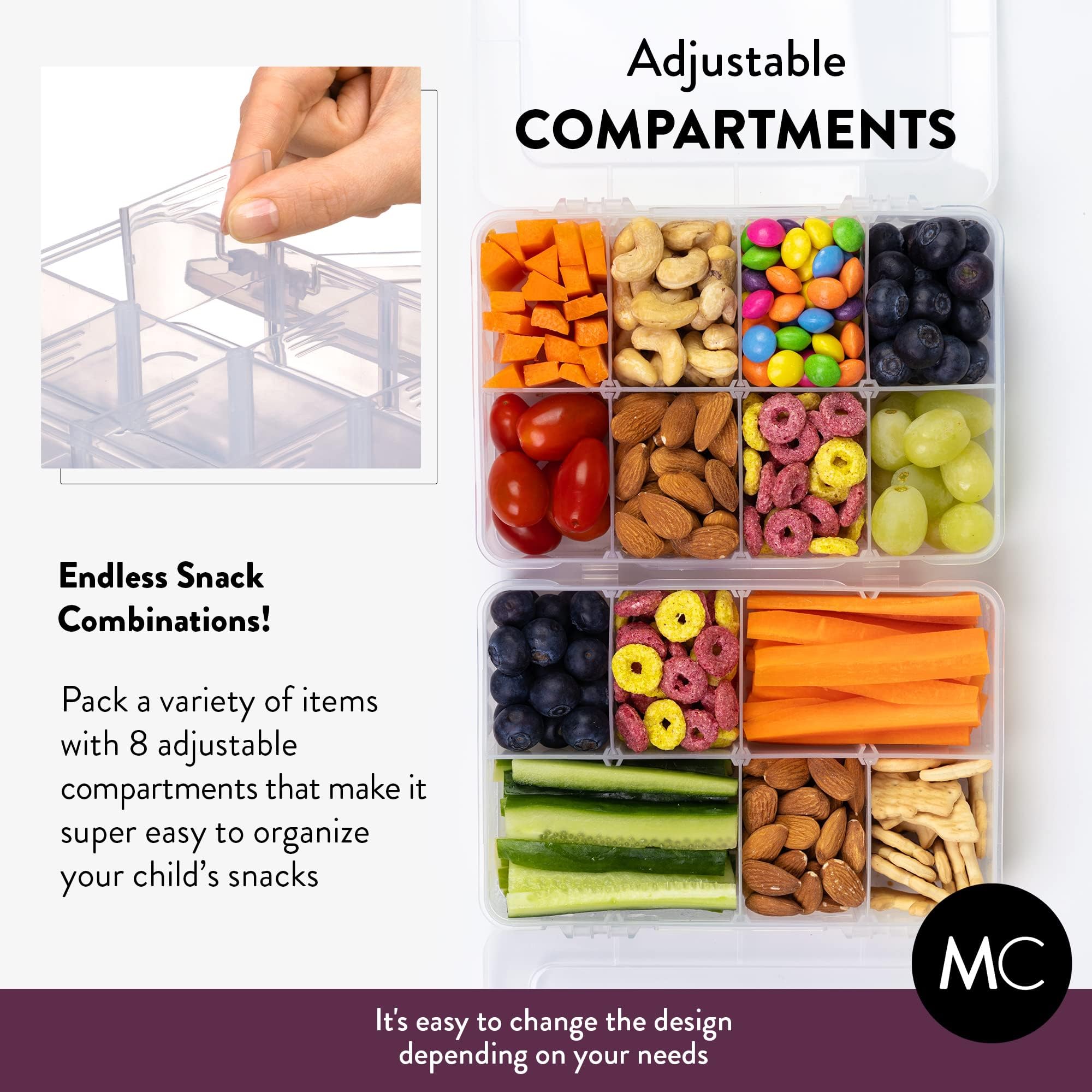 Durable design snack box containers suitable for on the go