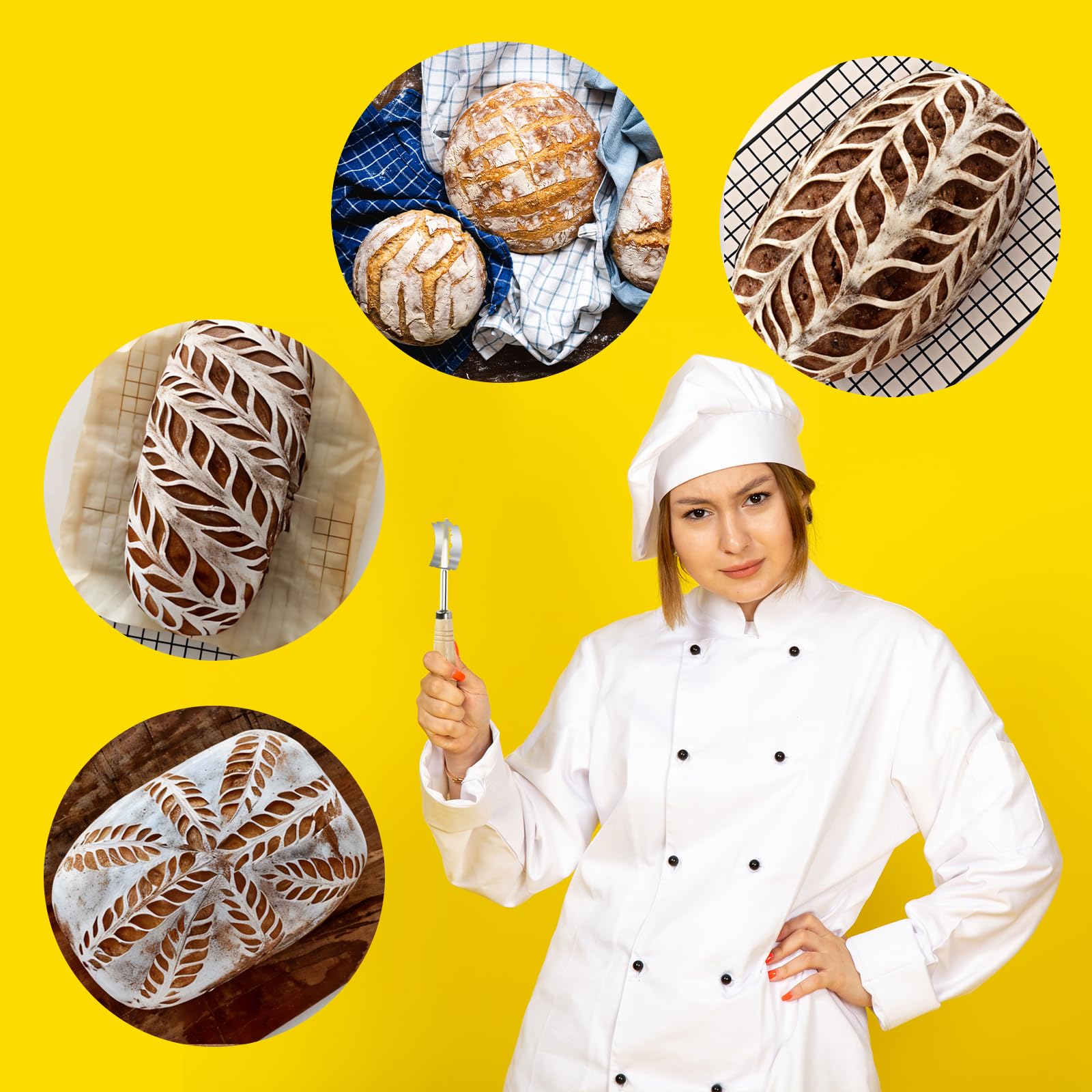 Ptwola bread scoring blades set for bakers gift