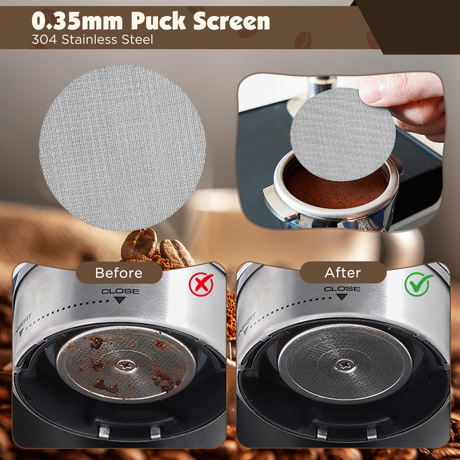 Kit fits Breville and Delonghi espresso machines