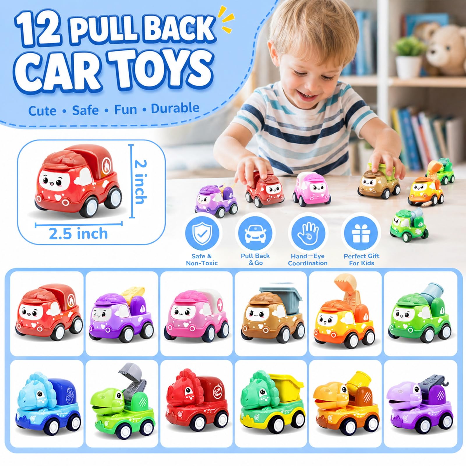 pull back cars for kids packaging with eggs image