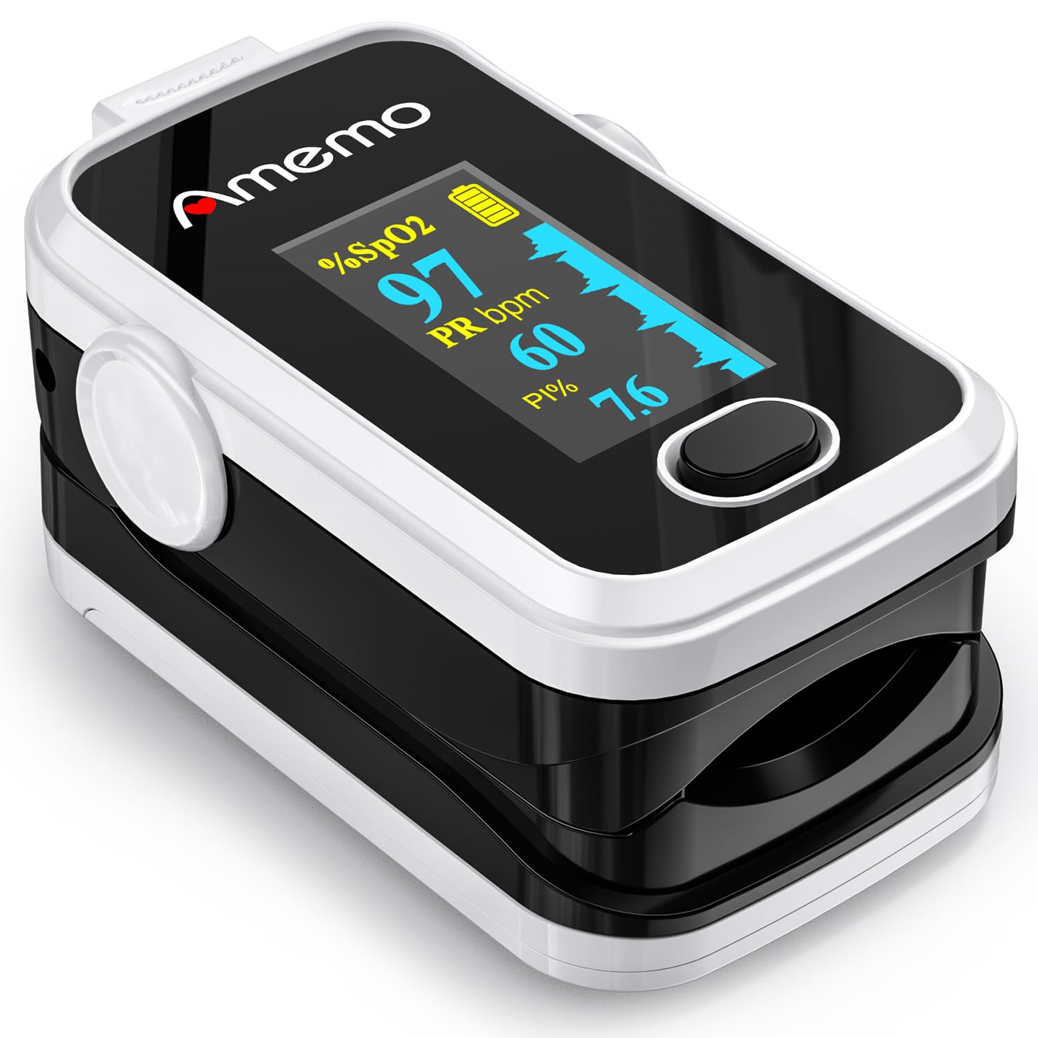 Pulse oximeter with OLED display and fingertip SpO2 reading