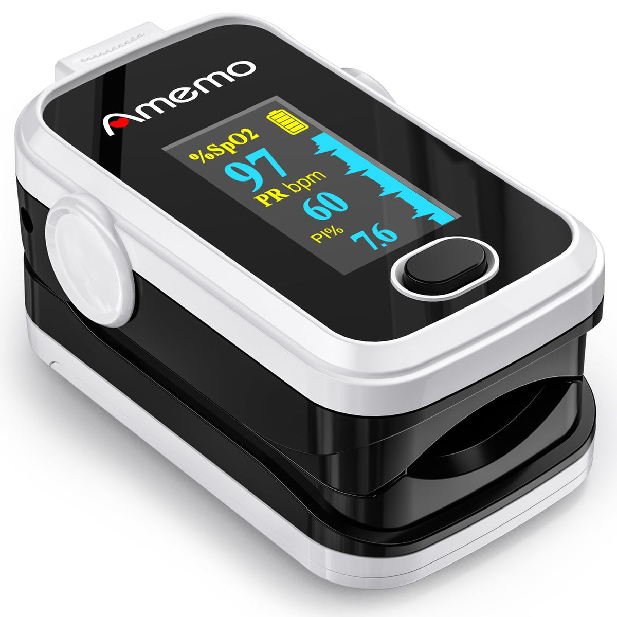 Pulse oximeter with OLED display and fingertip SpO2 reading