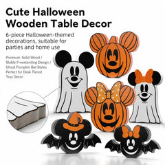 pumpkin ghost bat motifs wood decoration for indoor use