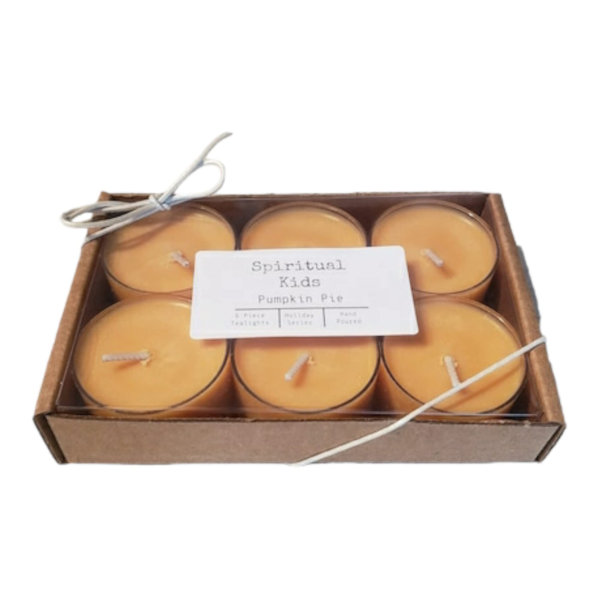 Pumpkin Pie natural soy wax tealights 6ct pack image