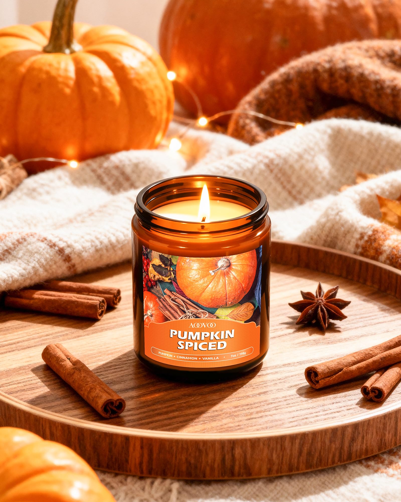 Cinnamon Apple fragrance candle AOOVOO set
