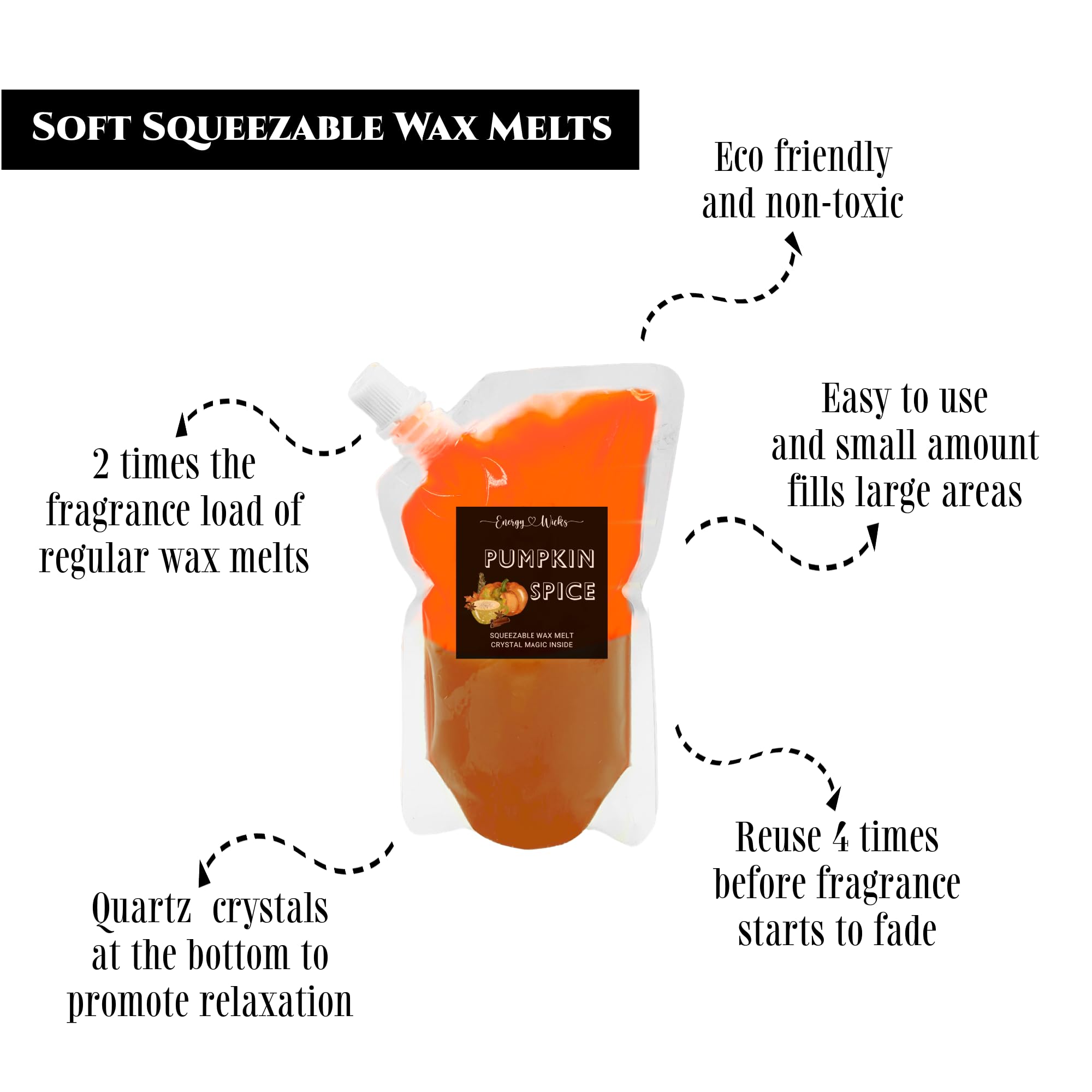 Pumpkin Spice Squeeze Wax Melts squeezable pouch