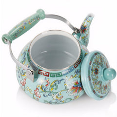 Kettle on stove demonstrating stovetop compatibility