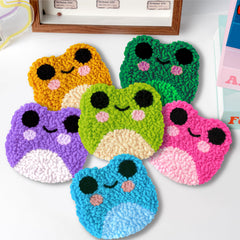 Adhesive felt sheets and yarn for coasters