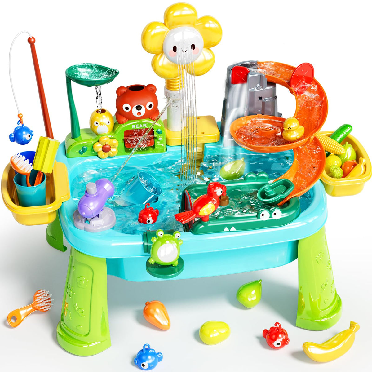 Pupu Pig Water Table with Play Sink and Electric Faucet