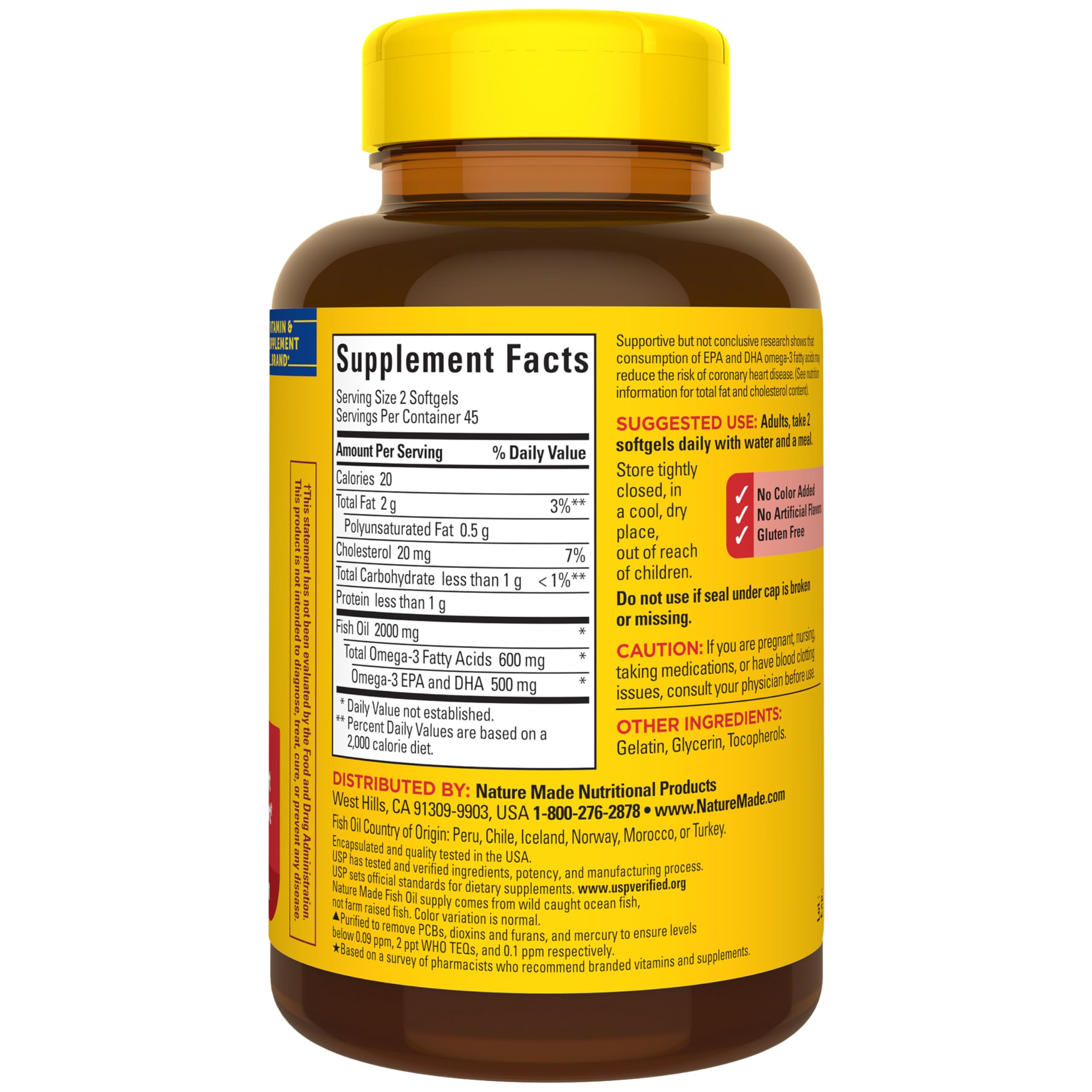 Adults take two softgels daily with water and a meal