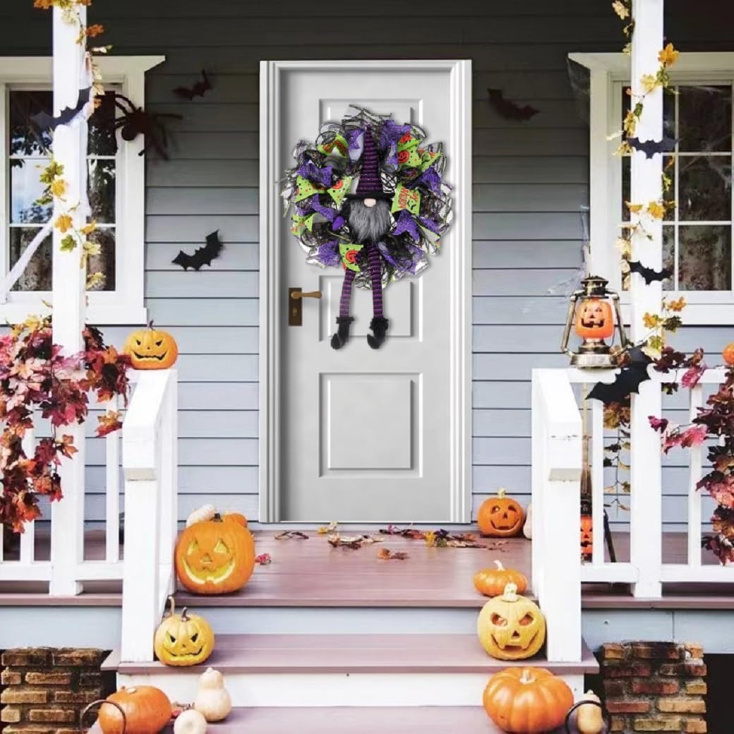 Purple Dwarf mesh wreath size 30x16 inches