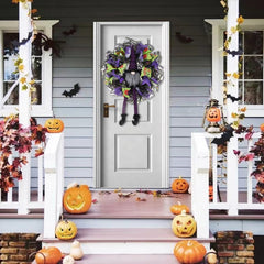 Purple Dwarf mesh wreath size 30x16 inches