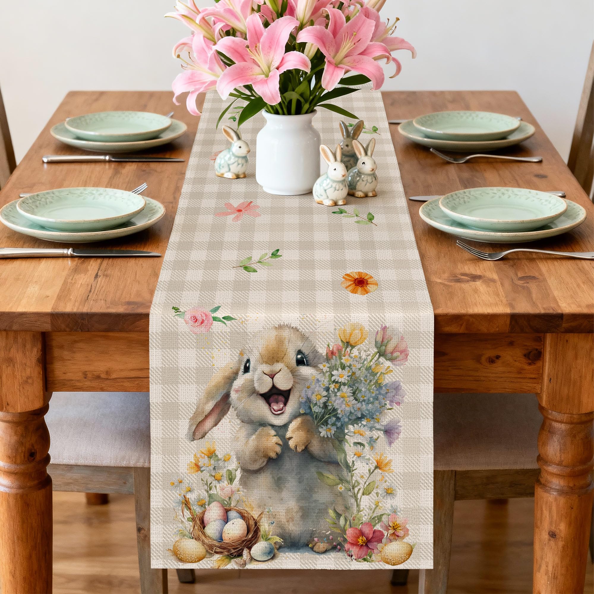 13 x 72 inch runner laid out for a 4–6 guest table