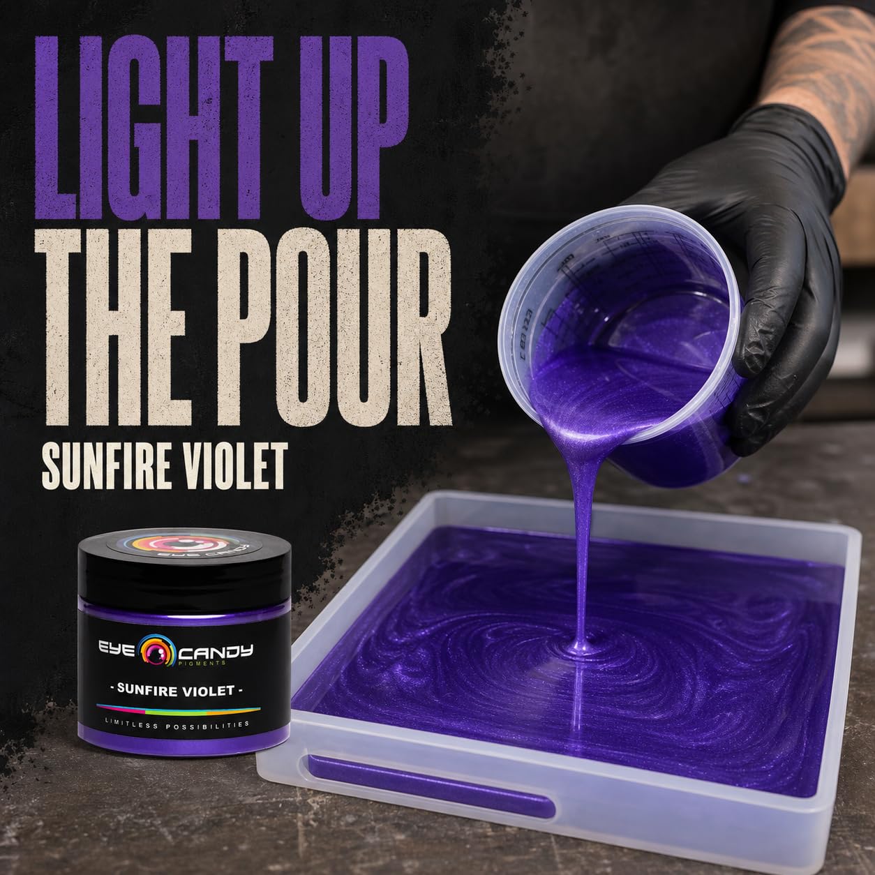 purple mica powder for soap and bath bombs