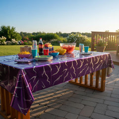 Purple pattern tablecloth for girls birthday party 54x108
