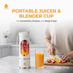 12-blade system on Pursonic portable blender cup for smooth blends