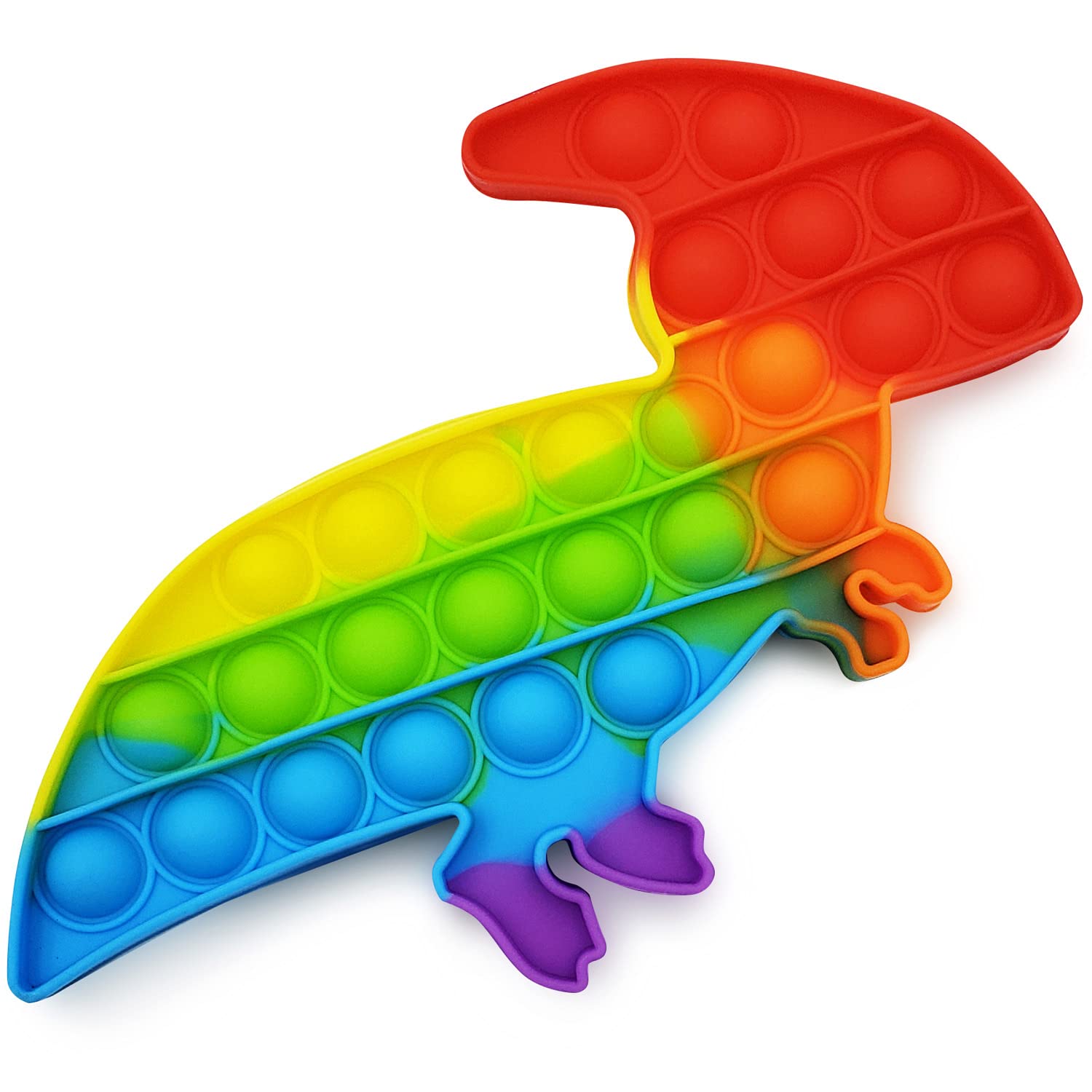 Push pop bubble fidget dinosaur set in use