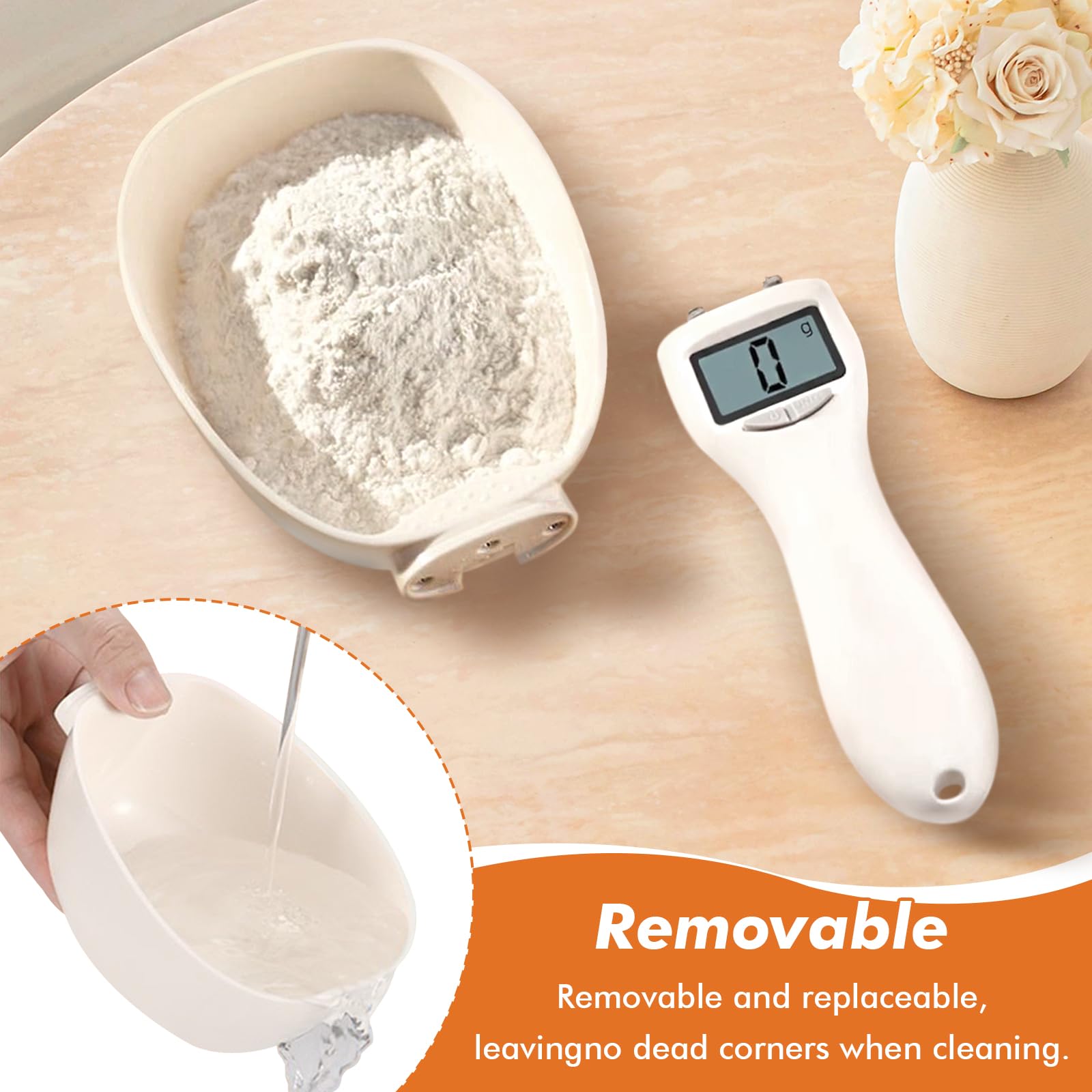 Digital measuring cup spoon with LCD screen display